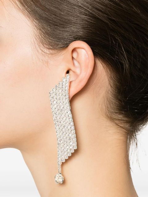 Magda Butrym rose-charm crystal earrings - Silver