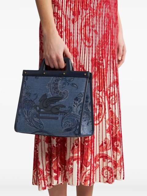 ETRO medium Love Trotter denim tote bag - Blue - zdjęcie produktu nr 2