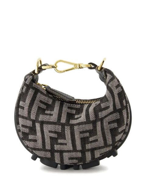 FENDI Fendigraphy monogram zipped mini bag - Black - zdjęcie produktu nr 1