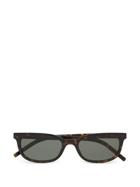 Saint Laurent Eyewear Sl M160 logo-plaque sunglasses - Brown - zdjęcie produktu nr 1
