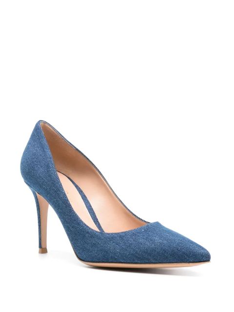 Gianvito Rossi Gianvito 85mm denim pumps - Blue - zdjęcie produktu nr 2