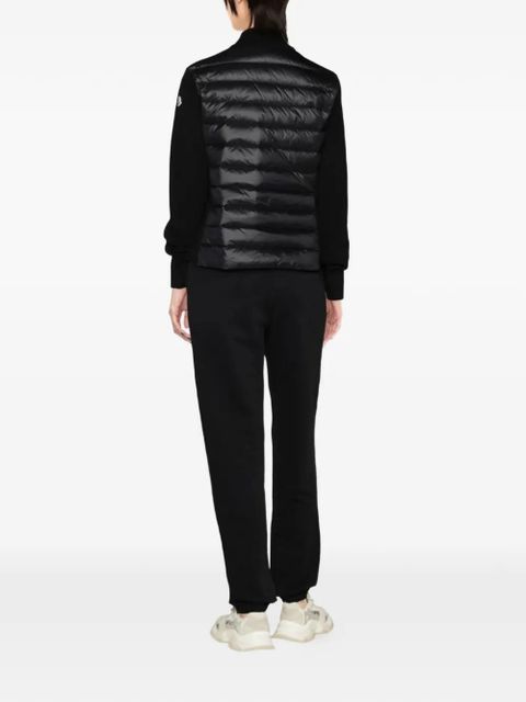 Moncler quilted zip-up padded jacket - Black
