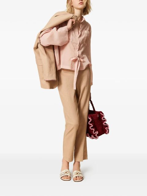 TWINSET tie-fastening shirt - Pink - zdjęcie produktu nr 2