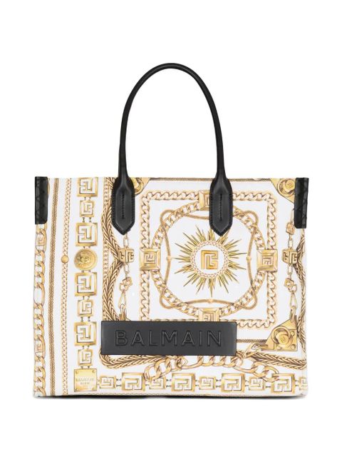 Balmain medium B-Army tote bag - White - zdjęcie produktu nr 1