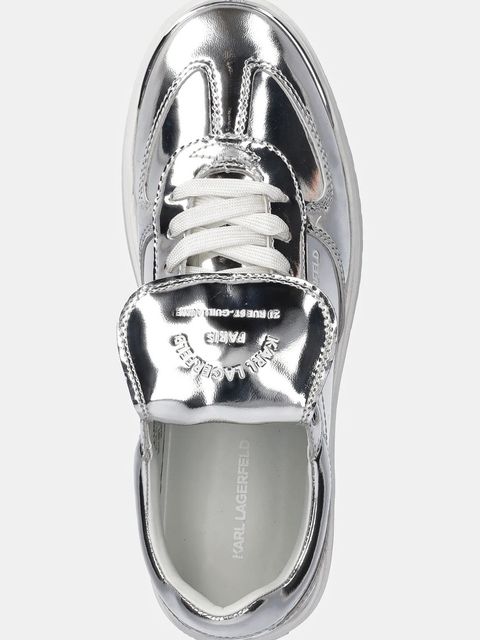 Karl Lagerfeld sneakersy skórzane ATLAS kolor srebrny KL63820