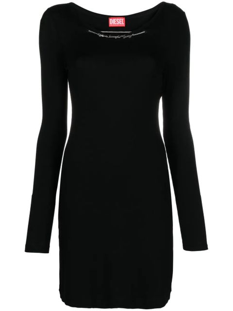 Diesel D-Matic ribbed-knit minidress - Black - zdjęcie produktu nr 1