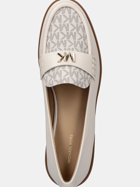 MICHAEL Michael Kors mokasyny Lex Loafer damskie kolor beżowy na płaskim obcasie 40F5LXFP1B.150