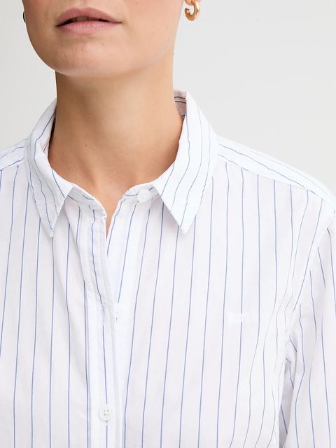 Levi's koszula bawełniana damska kolor biały regular z kołnierzykiem klasycznym 34574
