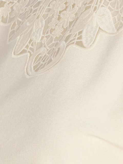 TWINSET lace-insert high-neck sweater - Neutrals