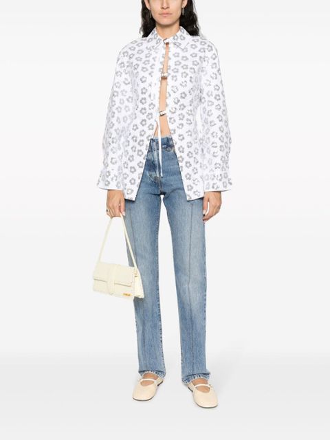 Jacquemus La Chemise Lavoir Brodée embellished shirt - White - zdjęcie produktu nr 2