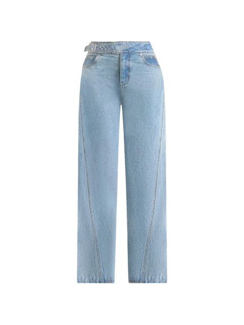 Manière De Voir Joane waist-adjuster twisted-leg jeans - Blue - zdjęcie produktu nr 2