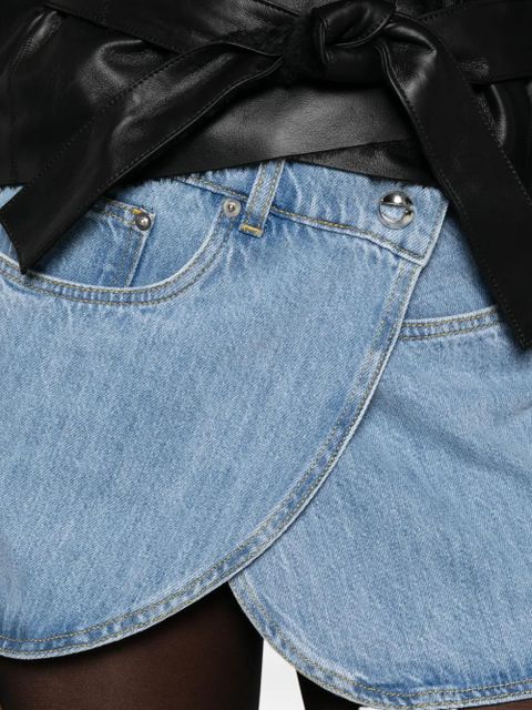 Coperni asymmetric denim skirt - Blue