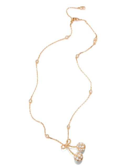 Valentino Garavani Cherryfic crystal-embellished necklace - Gold