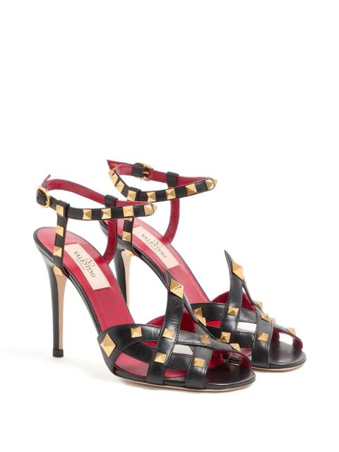 Valentino Garavani 100mm studdy kidskin sandals - Black - zdjęcie produktu nr 2