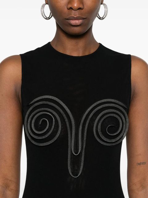 Jean Paul Gaultier mesh maxi dress - Black