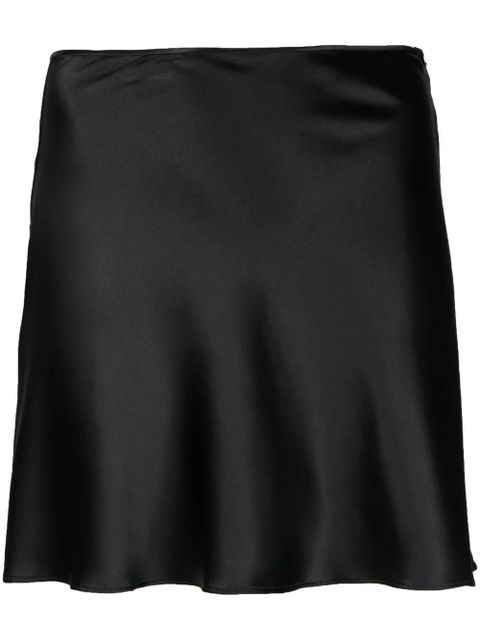 MANURÍ silk A-line skirt - Black - zdjęcie produktu nr 1
