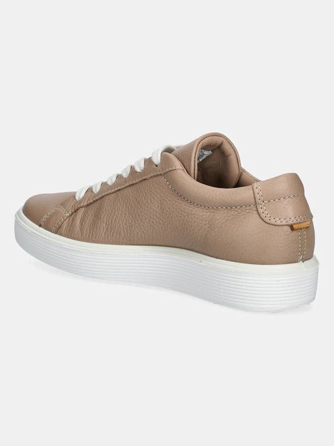 Ecco sneakersy skórzane Soft damskie kolor brązowy 219203-01084