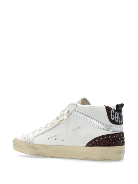 Golden Goose Mid Star glitter-detail sneakers - White - zdjęcie produktu nr 2