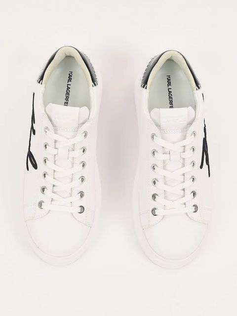 Karl Lagerfeld sneakersy skórzane KAPRI damskie kolor biały KL62572A