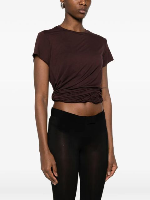 Magda Butrym knotted T-shirt - Brown