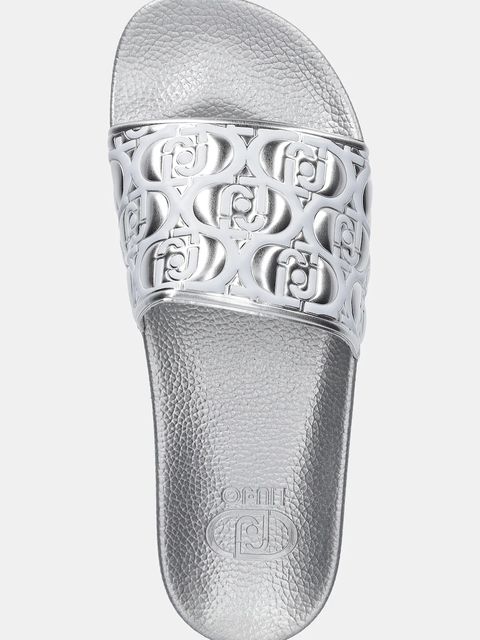 Liu Jo klapki MYKONOS 01 damskie kolor srebrny na platformie BA5097EX25200532