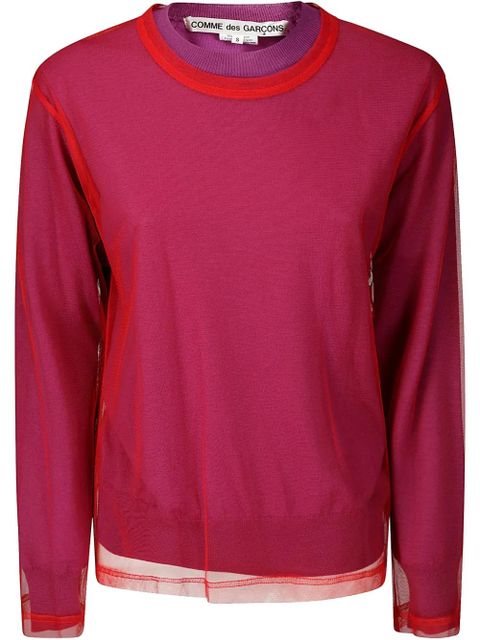 Comme Des Garçons double-layered top - Purple - zdjęcie produktu nr 1