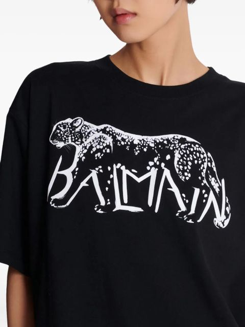Balmain leopard-print T-shirt - Black