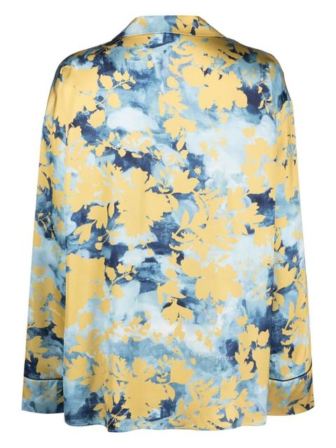 Off-White RMD flower-print V-neck shirt - Blue - zdjęcie produktu nr 2