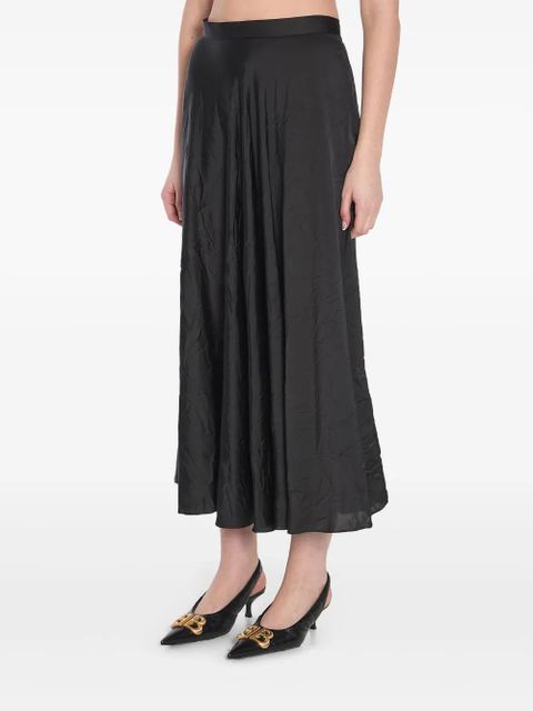 Balenciaga asymmetrical midi skirt - Black