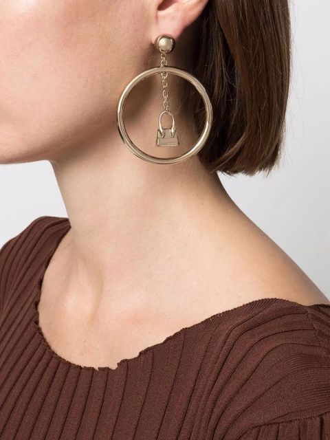 Jacquemus Le Chiquito drop hoop earrings - Gold - zdjęcie produktu nr 2