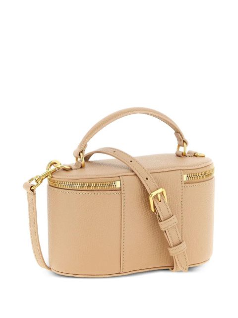 Valentino Garavani logo-plaque vanity mini bag - Neutrals