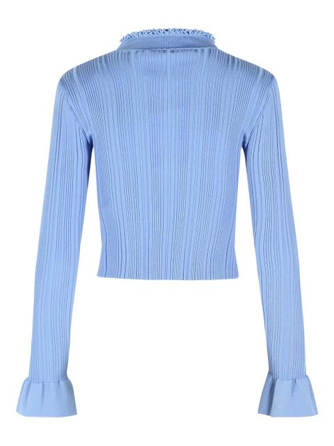 Self-Portrait flared-sleeve cardigan - Blue - zdjęcie produktu nr 2