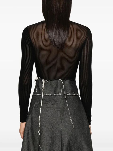 Jean Paul Gaultier The Morphing pinstripe bodysuit - Black