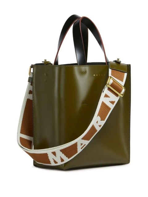 Marni colour-block leather tote bag - Green - zdjęcie produktu nr 2