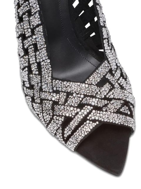 Balmain rhinestone-detail sandals - Black
