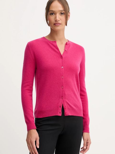 United Colors of Benetton kardigan wełniany kolor różowy lekki - zdjęcie produktu nr 1