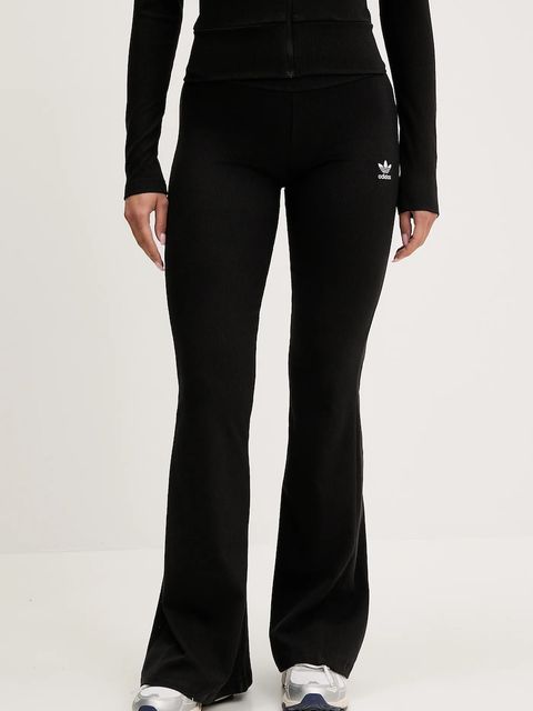 adidas Originals spodnie Essential damskie kolor czarny dzwony high waist IW5727 - zdjęcie produktu nr 1