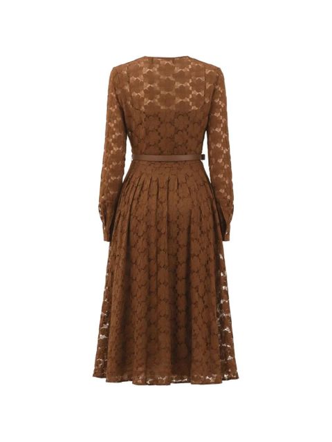 Max Mara lace belted midi dress - Brown - zdjęcie produktu nr 2