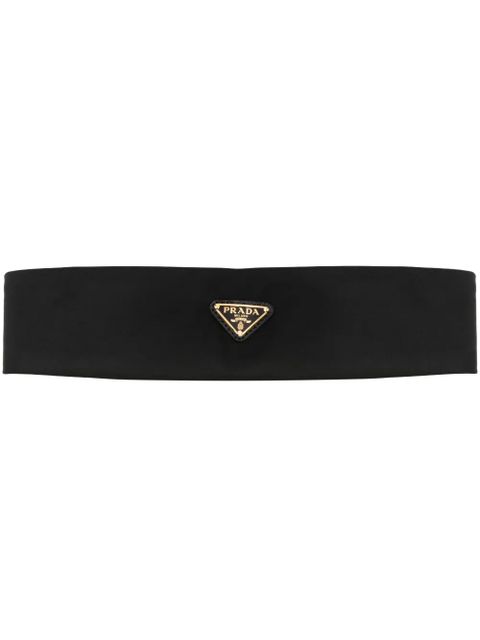 Prada Gold Logo hairband - Black