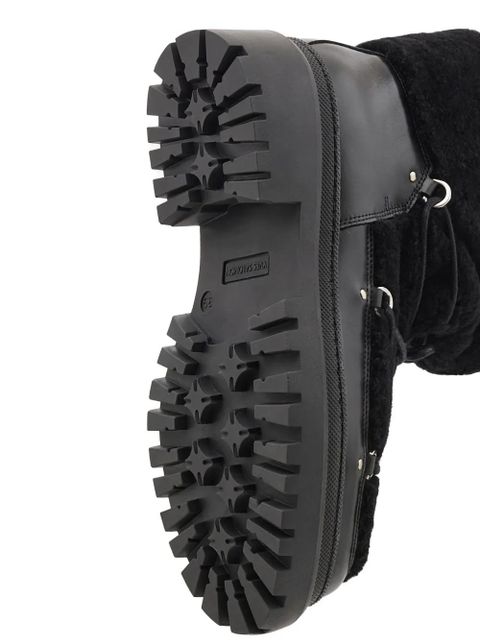 Yves Salomon 45MM shearling lace-up boots - Black