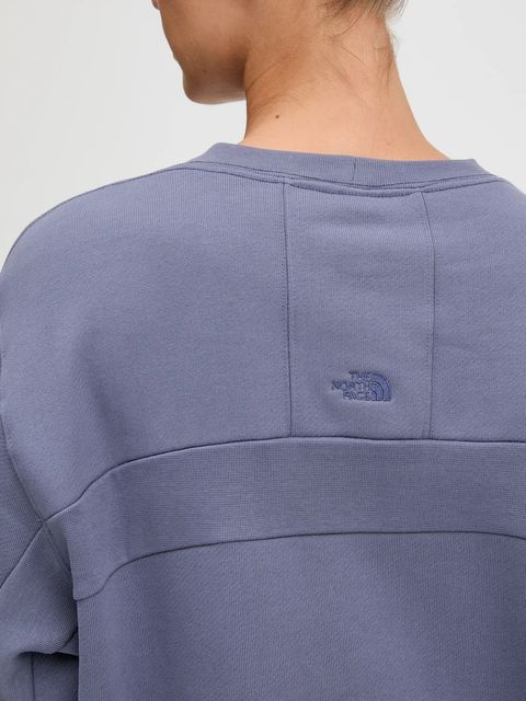 The North Face bluza bawełniana Dome Relaxed damska kolor fioletowy gładka NF0A8EU4BTR1