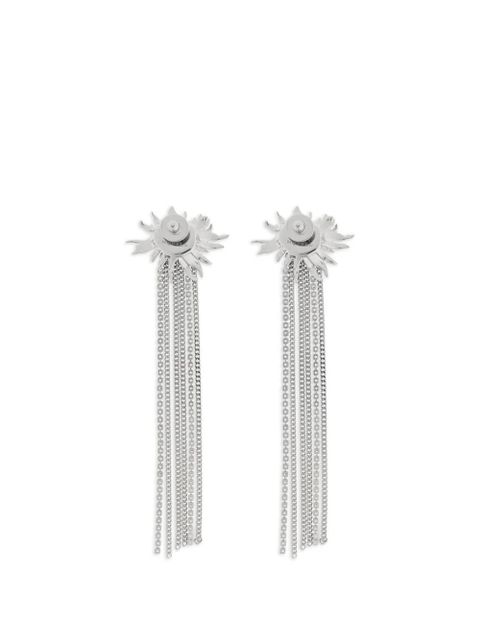 Alexander McQueen flower-motif earrings - Silver