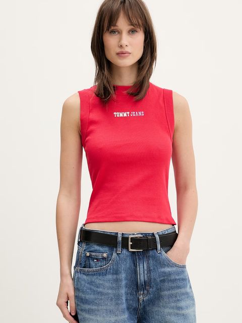 Tommy Jeans top damski bawełniany z elastanem - zdjęcie produktu nr 2