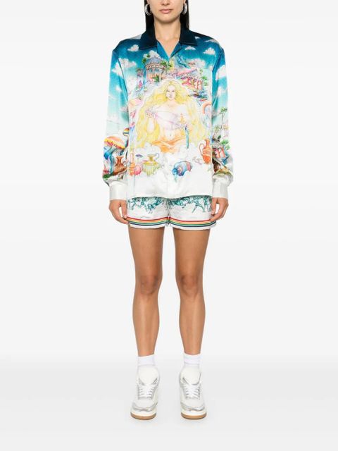 Casablanca La Deesse Du Stade shorts - Blue - zdjęcie produktu nr 2