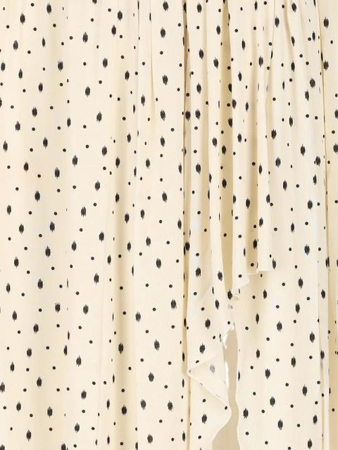 ISABEL MARANT Giovana polka-dot puff-sleeve midi dress - Neutrals