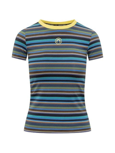 Marine Serre striped T-shirt - Blue - zdjęcie produktu nr 1