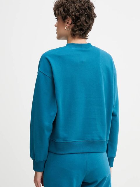 United Colors of Benetton bluza damska kolor turkusowy z nadrukiem 3WNW3M07T