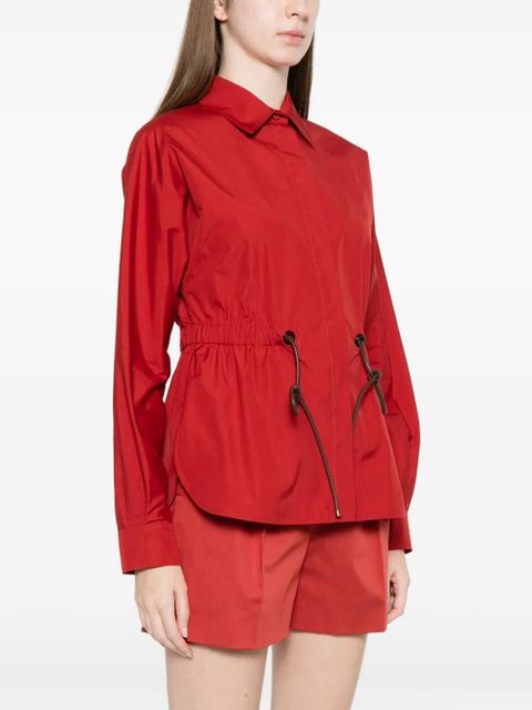 Max Mara drawstring collared shirt