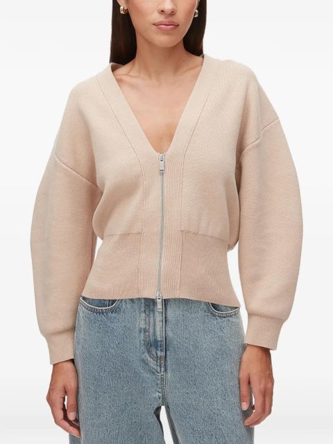3.1 Phillip Lim V-neck zip-up cardigan - Neutrals