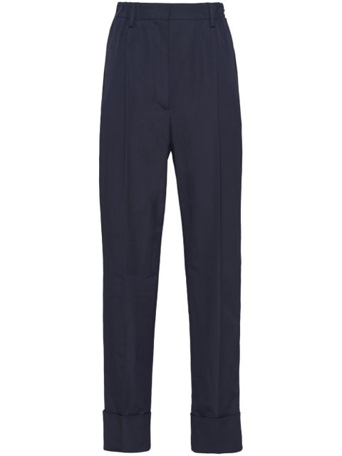 Prada pressed-crease tailored trousers - Blue - zdjęcie produktu nr 1